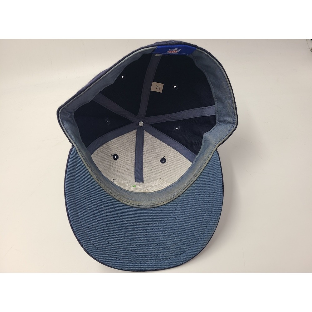 Seattle Seahawks Reebok Fitted 7 7/8 Hat Cap Wool Men Women NFL Football Blue - Picture 9 of 14